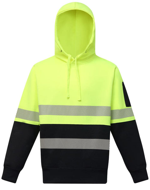 Two Tone Segmented Tape Hi Vis Safety Hoodie SW88