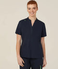 Next-gen Antibacterial Active Blackburn Mandarin Collar Scrub Top  CATUMM - Simply Scrubs Australia