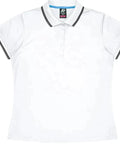 Aussie Pacific Portsea Lady Polo Shirt 2321  Aussie Pacific WHITE/SLATE 6 