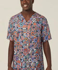 Water Dreaming Unisex Indigenous Scrub Top CATRG9 - Simply Scrubs Australia