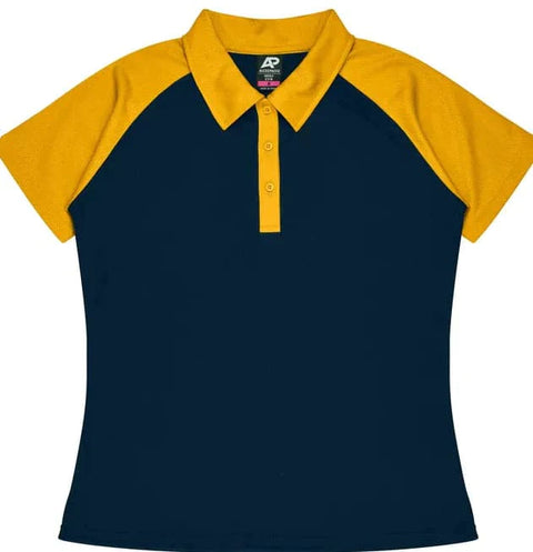 Aussie Pacific Manly Lady Polos 2318  Aussie Pacific NAVY/GOLD 6 