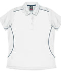 Aussie Pacific Kuranda Lady Polo Shirt 2323  Aussie Pacific WHITE/NAVY 6 