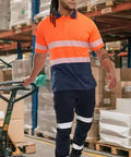 Unisex Cotton Stretch Drill Taped Cuffed Work Pant WP28HV Australian Industrial Wear
