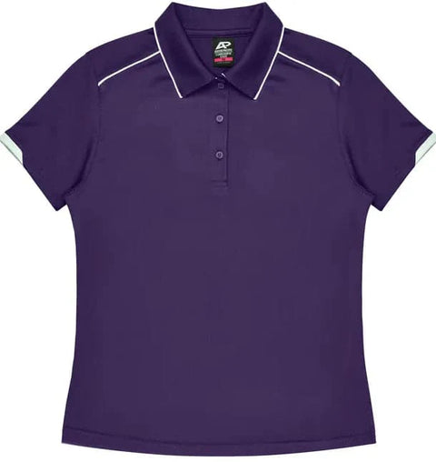 Aussie Pacific Currumbin Lady Polo Shirt 2320  Aussie Pacific PURPLE/WHITE 6 