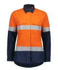 SYZMIK FR Women’s Flame Lightweight Ripstop Taped Shirt ZW170 Metro Workwear.