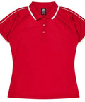 Aussie Pacific Double Bay Lady Polo Shirt 2322  Aussie Pacific RED/WHITE 6 