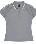 Aussie Pacific Double Bay Lady Polo Shirt 2322  Aussie Pacific SILVER/WHITE 6 