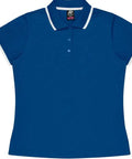 Aussie Pacific Portsea Lady Polo Shirt 2321  Aussie Pacific ROYAL/WHITE 6 