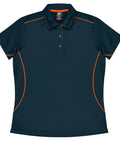 Aussie Pacific Kuranda Lady Polo Shirt 2323  Aussie Pacific NAVY/FLURO ORANGE 6 