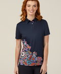 Water Dreaming Women's  Indigenous Corporate Polo Shirt CATUQV - Simply Scrubs Australia