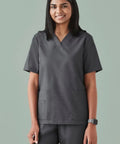 Women's Anti-Bacterial Silver Tokyo V-Neck Scrub Top CST141LS - Simply Scrubs Australia