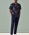 Mens Printed Space Party Scrub Top CST148MS - Simply Scrubs Australia