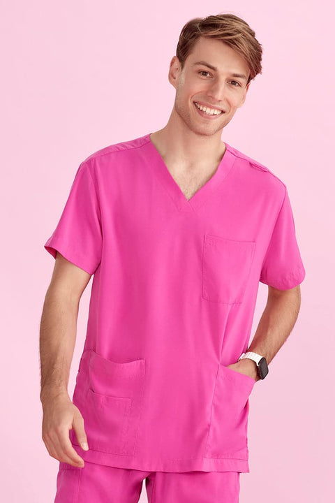 Biz Care Hot Pink Unisex Scrub Top CST250US