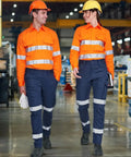 Unisex Cotton Stretch Rip Stop Taped Work Pants WP26HV Work Wear Australian Industrial Wear   