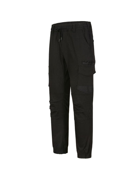 Unisex Cotton Stretch Drill Cuffed Work Pants WP28 Work Wear Australian Industrial Wear 72R Black 