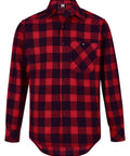 Winning Spirit Unisex Classic Flannel Plaid Shirt WT11 Winning Spirit