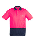 SYZMIK Unisex Hi Vis Basic Spliced Polo - Short Sleeve ZH231 - Allsorts Workwear