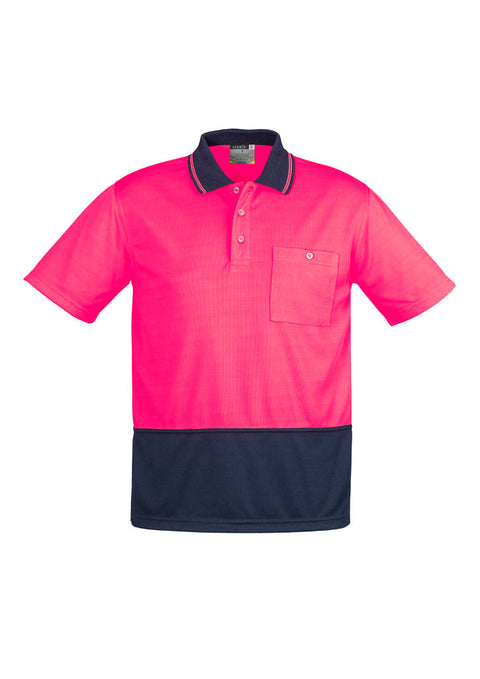 SYZMIK Unisex Hi Vis Basic Spliced Polo - Short Sleeve ZH231