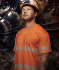 SYZMIK Men's Hi Vis Segmented Tape Cotton Tee Shirt ZH510 - Allsorts Workwear