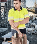 SYZMIK Unisex Hi Vis Segmented Tape Short Sleeve Polo ZH535 - Allsorts Workwear