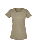 Womens Streetworx Tee Shirt ZH735 Work Wear Syzmik Light Khaki XS 