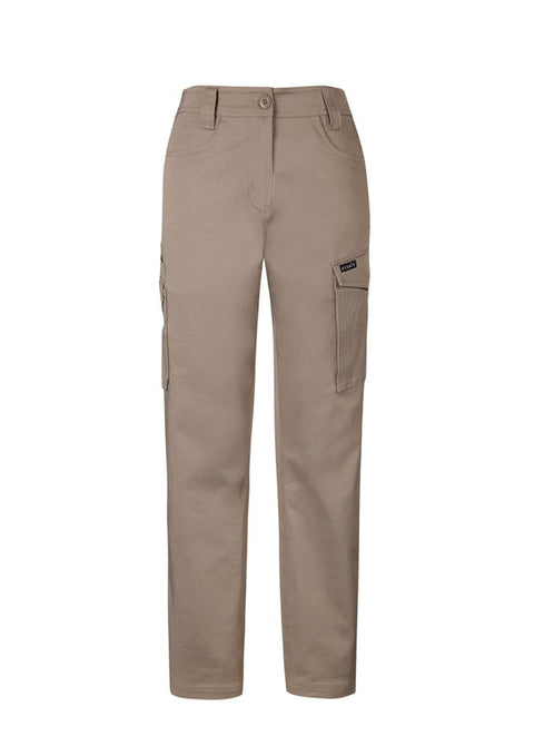 SYZMIK Women’s Essential Cargo Pants ZP730 Work Wear Syzmik Khaki 4 