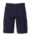 Men's Curved Cargo Shorts ZS360 Work Wear Syzmik Navy 72R 