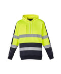 Syzmik Workwear Unisex Hi Vis Stretch Taped Hoodie ZT483 Work Wear Syzmik XXS Yellow/Navy 