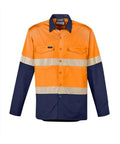 Mens Rugged Cooling Hi Vis Segmented Tape L/S Shirt ZW229 Work Wear Syzmik   