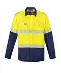Mens Rugged Cooling Hi Vis Segmented Tape L/S Shirt ZW229 Work Wear Syzmik   