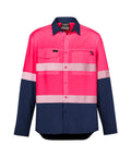 Mens Hi Vis Outdoor Segmented Tape L/S Shirt ZW470 - Allsorts Workwear