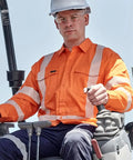 SYZMIK Men's Hi Vis X Back NSW Rail Segmented Tape ZW692 - Allsorts Workwear