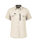 Syzmik Workwear Outdoor Women's Short Sleeve Shirt ZW765 Work Wear Syzmik Sand 8 