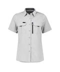 Syzmik Workwear Outdoor Women's Short Sleeve Shirt ZW765 Work Wear Syzmik Stone 8 