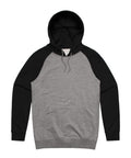 As Colour Men's case hoodie 5205 Casual Wear As Colour STEEL MARLE/BLACK XSM 