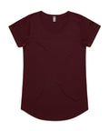 As Colour Women's mali tee 4008 Casual Wear As Colour BURGUNDY XSM 