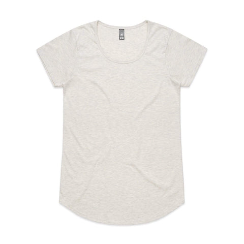 As Colour Women's mali tee 4008 Casual Wear As Colour OATMEAL MARLE XSM 