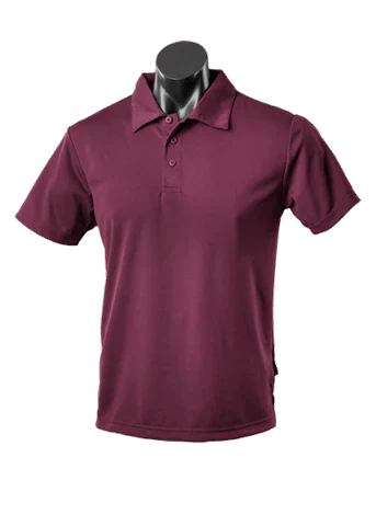 Aussie Pacific Kids Botany Polo Shirt 3307 Casual Wear Aussie Pacific Maroon 6 