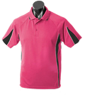 Aussie Pacific Eureka Kids Polo Shirt 3304 Casual Wear Aussie Pacific Hot Pink/Black/White 6 