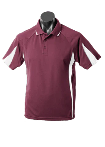 Aussie Pacific Eureka Kids Polo Shirt 3304 Casual Wear Aussie Pacific Maroon/White/Ashe 6 