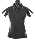 Aussie Pacific Eureka Ladies Polo Shirt 2304 Casual Wear Aussie Pacific Black/White/Ashe 8 