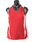 Aussie Pacific Eureka Ladies Singlet 2104 Casual Wear Aussie Pacific Red/White 8 