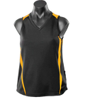 Aussie Pacific Eureka Ladies Singlet 2104 Casual Wear Aussie Pacific Black/Gold 8 