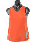 Aussie Pacific Eureka Ladies Singlet 2104 Casual Wear Aussie Pacific Orange/Charcoal 8 