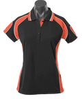 Aussie Pacific Ladies Murray Polo Shirt 2300 Casual Wear Aussie Pacific Black/Orange/White 8 