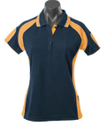 Aussie Pacific Ladies Murray Polo Shirt 2300 Casual Wear Aussie Pacific Navy/Gold/Ashe 8 