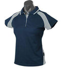 Aussie Pacific Ladie's Panorama Polo Shirt 2309 Casual Wear Aussie Pacific Black/White/Ashe 6 