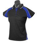 Aussie Pacific Ladie's Panorama Polo Shirt 2309 Casual Wear Aussie Pacific Black/Royal/White 6 