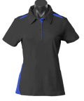 Aussie Pacific Ladies Paterson Polo Shirt 2305 Casual Wear Aussie Pacific Black/Royal 6 