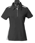 Aussie Pacific Ladies Paterson Polo Shirt 2305 Casual Wear Aussie Pacific Black/Ashe 6 